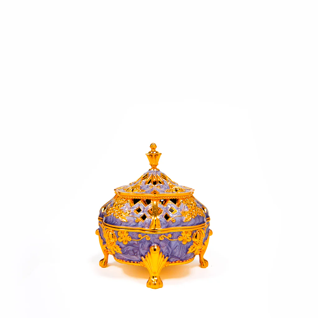 Lilac Enamel Gold Hinged Burner GIB022