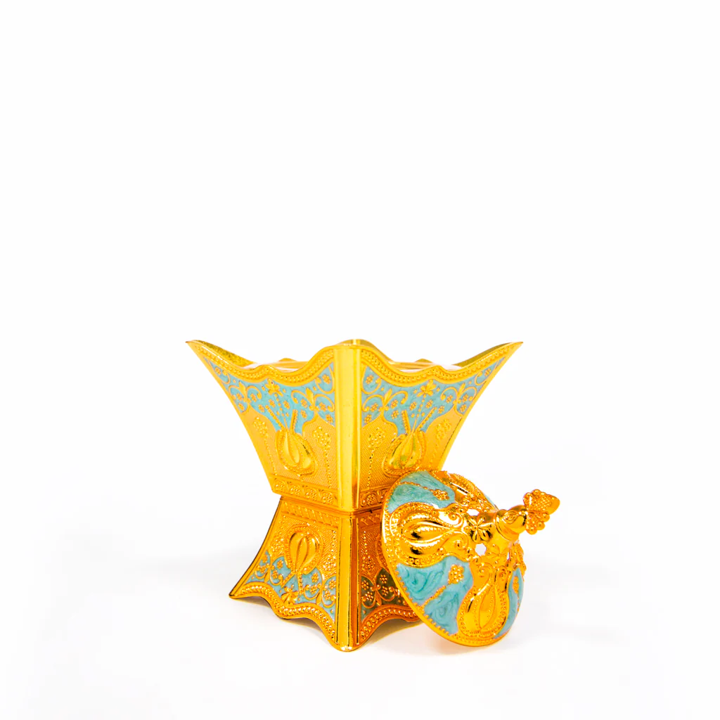 Turquoise Enamel Gold Luxury Burner GIB025